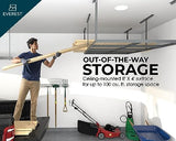 Everest Max 4 x 8 Overhead Garage Storage Rack, Heavy Duty Shelving, Adjustable Garage Storage Home Organization Storage Rack, 750lbs Weight Everest