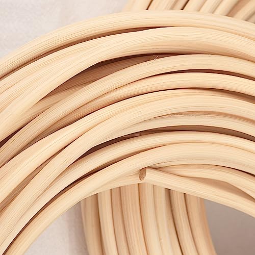 2 rolls # 8 Spline, 66 Ft Each roll Reed Spline, Diameter 0.2 In（5mm）Natural Cane Webbing Roll, and Round Reed Coil for DIY Furniture Making and - WoodArtSupply