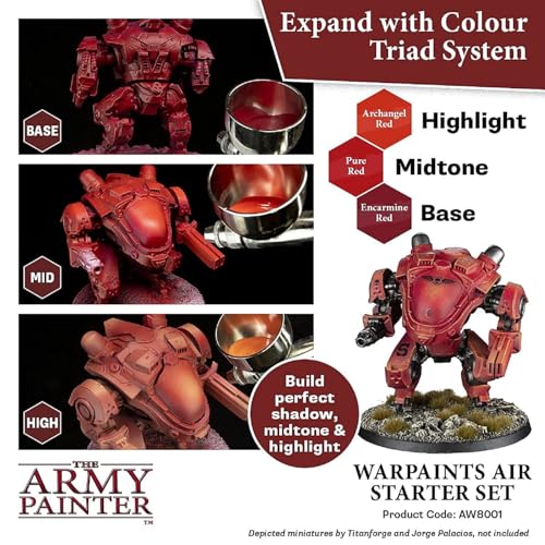 The Army Painter Warpaints Air Starter Set - Paint and Primer for Tabletop Roleplaying, Boardgames, and Wargames Miniature Model Painting - Non-Toxic The Army Painter