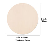 20PCS 8Inch Cutouts Blank Round Wood Slice Wood Circles for Crafts, Unfinished Wooden Slices Blank Round Wooden Circles, Wood Circles for Painting, Unixing