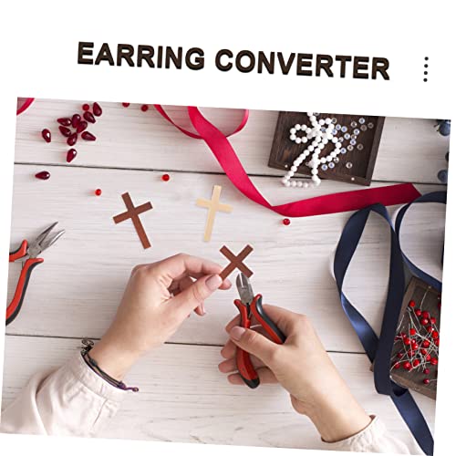 STOBOK 20pcs Cross Diy Pendant Jewelry Cross Charm Jesus Cross Figurine Wood Cross Embellishment Unfinished Wood Cross Unfinished Wood Charms STOBOK