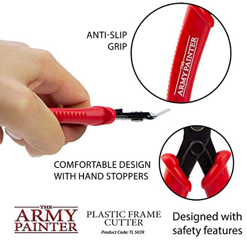 The Army Painter Plastic Frame Cutter - Wire Cutters Heavy Duty for Craft and Plastic Miniature, Side Cutters Flush Cut Pliers with Safety Grip - - WoodArtSupply