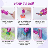 Ninonly 3Pcs Diamond Art Pen, Diamond Painting Pen Kits with 12 Colorful Metal Tips, 6 Painting Glue Clay, Roller, 5D Diamond Art Accessories and Ninonly