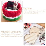 EXCEART 4pcs Wooden Bag Bottom Natural Wood Base Shaper Crochet Basket Base for DIY Knitting Crochet Yarn Storage Bag Weaving Crafts Home Decoration EXCEART