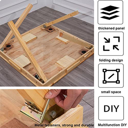 GSANEI Mahjong Folding Table with Drawers,Wood Square 4 Player Domino Card Game Table with Green Felt and Cup Holders for Table, Board Game, Camping - WoodArtSupply