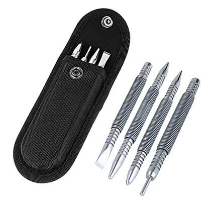 BESTNULE 4-Piece Nail Setter Dual Head Nail Set & Dual Head Center Punch & Hammerless Cold Chisel & Hinge Pin Remover Punch Set, Nail Setter Features - WoodArtSupply