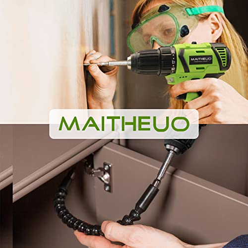 18V Cordless Drill, MAITHEUO Brushless Power Drill with 2Pcs Battery and Charger, 3/8”Keyless Chuck, 2 Variable Speed, 20+1 Torque Setting Electric - WoodArtSupply