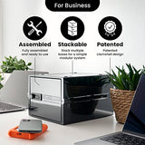 Lockabox One™ | Compact and Hygienic Lockable Storage Box for Food, Medicines, Tech and Home Safety | One Size 12 x 8 x 6.6 inches externally (Jet) Lockabox