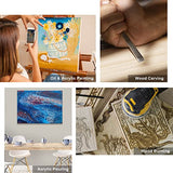 PHOENIX 8x10 Inch Unfinished Birch Wood Panel Boards for Painting - 6 Pack Professional 3/4" Wooden Cradled Panels for Mixed-Media Painting, PHOENIX