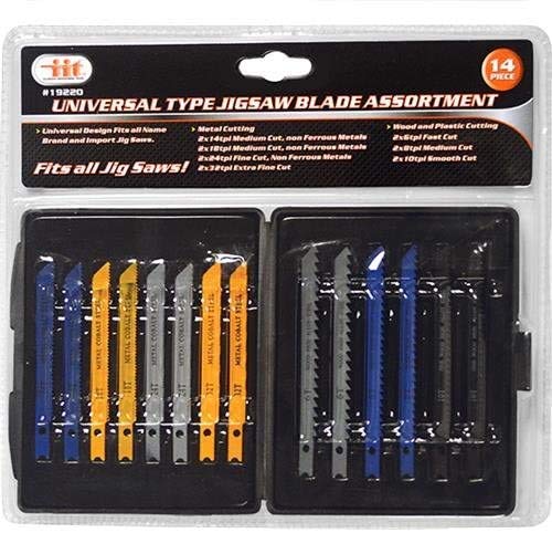 IIT 19220 14Pc Universal Jig Saw Blade Assortment, - WoodArtSupply