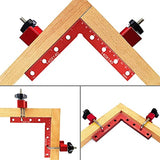 90 Degree Positioning Squares Right Angle Clamps 5.5" x 5.5"(14 x 14cm) Aluminum Alloy Woodworking Carpenter Corner Clamping Square Tool for Picture Amtake