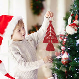 Dremisland Christmas Tree Decoration 3 Set Macrame Christmas Tree Decorative Hanging Ornaments Assembled Macrame Kits Boho Wall Hanging Decor for Dremisland