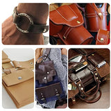 Yizzvb 320 Pcs Leather Rivets Kit, 60 Pcs Leather Snap Fasteners, 2 Size Leather Rivets Double Cap Rivet Kit, Double-Sided Nylon Hammer, 5 Pcs Yizzvb