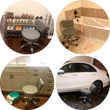 MAYAKOBA Dayton Garage Rolling Seat (Black) Pneumatic, Short Stool with Adjustable Height 13"-15", Perfect for Garage Task, Home Cleaning, Bathroom MAYAKOBA