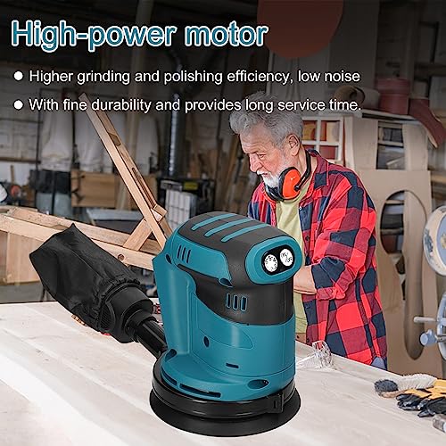 Random Orbit Sander, Weytoll 5'' Brushless Random Orbit Sander, Cordless Orbital Sander, Storage Bag, max. 24000RPM, 6 Speed variable Orbital Sander, Weytoll