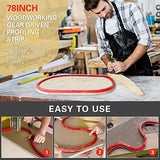 78 Inch Woodworking Profiling Strip, Flexible Curve Template, Excellent Rebound, Adjustable & Fixed Complex Shape Contour Woodworking Tool Templates Suteng