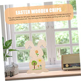Kisangel 12 pcs Rabbit Shaped Wood Chips Unfinished Wood Bunny Easter Bunny Unfinished Wood Crafts Bunny Unfinished Wood Slices Decor Bunny Hanging Kisangel