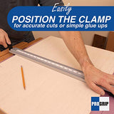 ProGrip Straight Edge Clamps Ideal for Cutting Large Sheets of Plywood and Dado Slots (All 3 Clamps 24, 36 and 50 inch) Peachtree Woodworking Supply