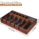 Noverlife Wooden Barber Clipper Tray, Anti-slip Hairdresser Clipper Organizer, Wood Barber Table Collector, Professional Hair Trimmer Holder, Noverlife