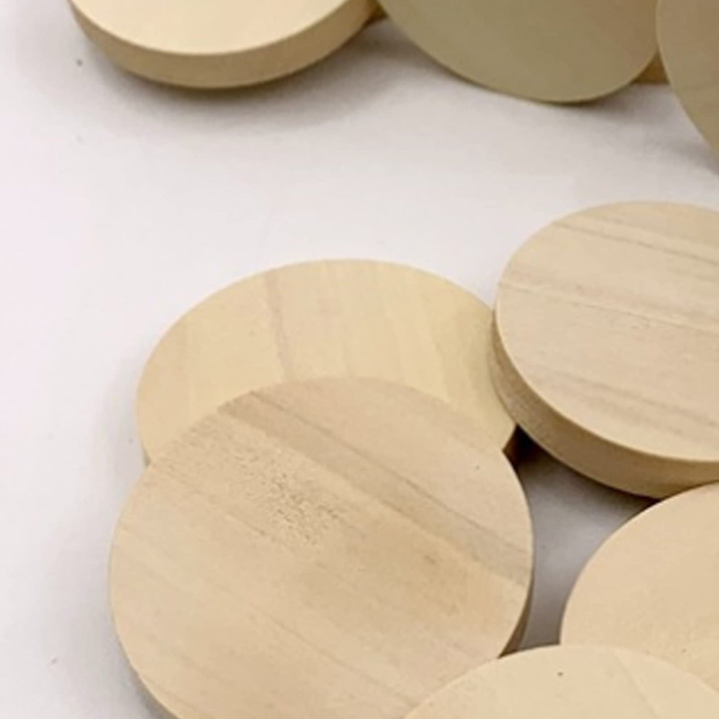 50 Pcs 1 Inch Natural Wood Slices Unfinished Round Wood Coins,Round Wooden Discs Circles,Natural Unfinished Wood Plaque for DIY Arts & Crafts