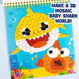 Baby Shark 3D Mosaic Stickers by Horizon Group USA, Decorate a Activity Book with Over 300 Foam Stickers, Create Your Own 3D Sticker Art, 3D Baby Shark