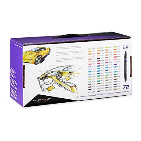 Prismacolor Premier Double-Ended Art Markers, Fine and Chisel Tip, 72 Pack Prismacolor