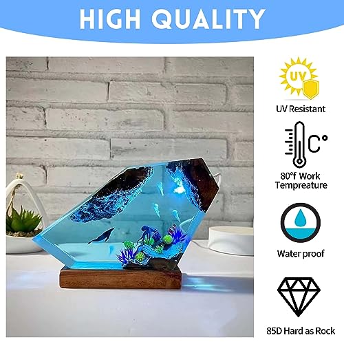 Myqiuf Epoxy Resin Kit, 1 Gallon/128OZ Epoxy Resin Crystal Clear Not Yellowing No Bubble Self Leveling for DIY Molds Wood Jewelry Table Tops Bar Top Myqiuf