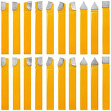 PNBO 20 pc 3/8"Carbide Tip Tipped Cutter Tool Bit Cutting Set For Metal Lathe Tooling. PNBO