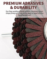 Rocaris 2 Pack Abrasive Flap Wheel - 120# Nylon Sanding Wheel Brush Abrasive Grinding Head with 1/4 Inch Shank for Woodworking Root Carving Furniture - WoodArtSupply
