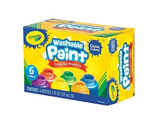 Crayola Washable Kids Paint, 6 Count, Kids At Home Activities, Painting Supplies, Gift, Assorted Crayola