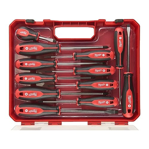 Milwaukee Set of 12 Tri-Lobe Screwdrivers 4932472003,Red Milwaukee