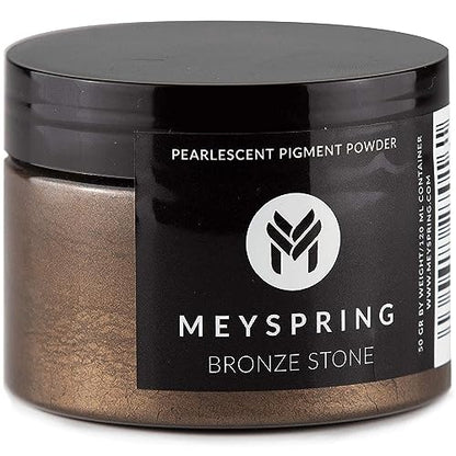 MEYSPRING Bronze Stone Epoxy Resin Color Pigment - 50g - Mica Powder for Epoxy - WoodArtSupply