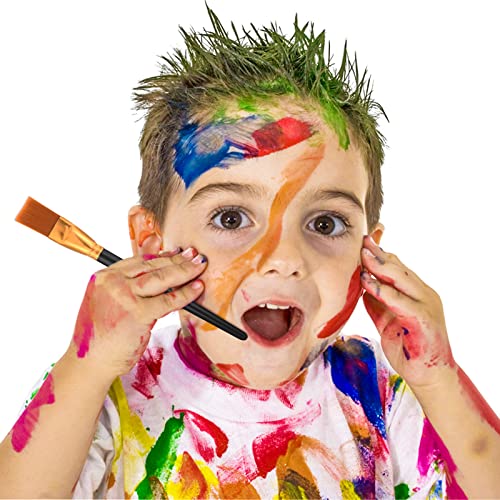 20 Pieces Paint Brushes for Acrylic Painting, Nylon Paint Brushes 1 Inch Wide Flat Paint Brushes Set for Artists Professional Amateurs Gouache & Thinp