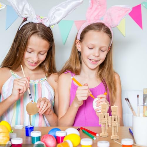 MAGICLULU 8Pcs Christmas Wooden Unfinished Nutcracker Wooden Nutcracker to Paint Unpainted Nutcracker for Christmas DIY Craft MAGICLULU