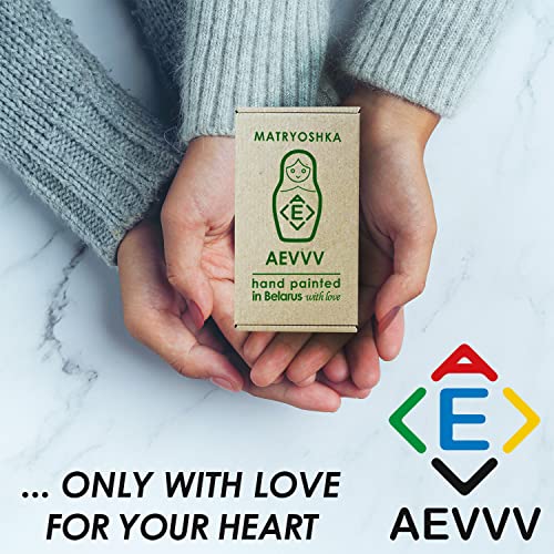 AEVVV Paint Your Own Matryoshka Doll Set 7 pcs - Blank Nesting Dolls for Coloring - Unpainted Russian Nesting Dolls - Unfinished Wood Crafts DIY AEVVV
