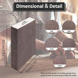 Tnisesm 6Pcs Sanding Blocks 60/80/120/180/220 Grits Sanding Sponge,for Drywall Wood Metal Washable & Reusable Sandpaper BlocksWashable and Reusable Tnisesm