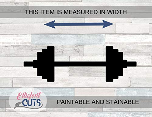 Barbell Wood Cutouts for crafts, Laser Cut Wood Shapes 5mm thick Baltic Birch Wood, Multiple Sizes Available Elliefont Styles