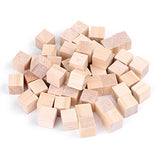 50pcs Wood Cubes for Craft WoodBlocks Handmade Woodcrafts for DIY Crafts Kids Toy Home Decoration(10mm) Hztyyier