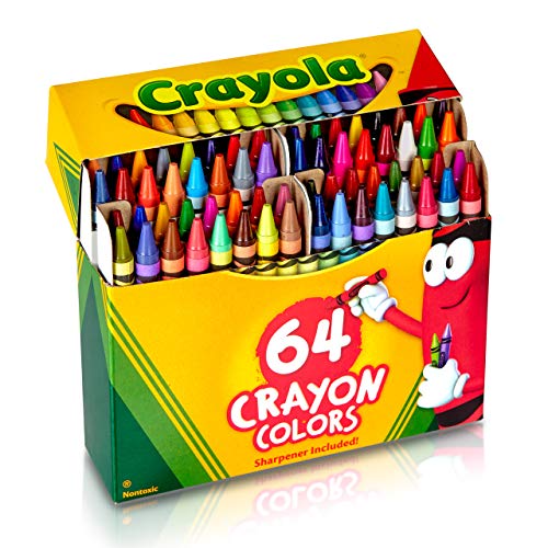 Crayola Crayons, Crayon Box with Sharpener, 64 ct - WoodArtSupply