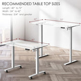 SHW Electric Stand Up Desk Frame Workstation | Ergonomic Standing Height Adjustable Computer Desk for Home and Office | White SHW