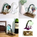 Large Picture Frame Resin Molds, Love Letter Heart Silicone Molds for Epoxy Resin, Unique Heart and Stand Epoxy Casting Mold for DIY Photo Frame Art Wehous