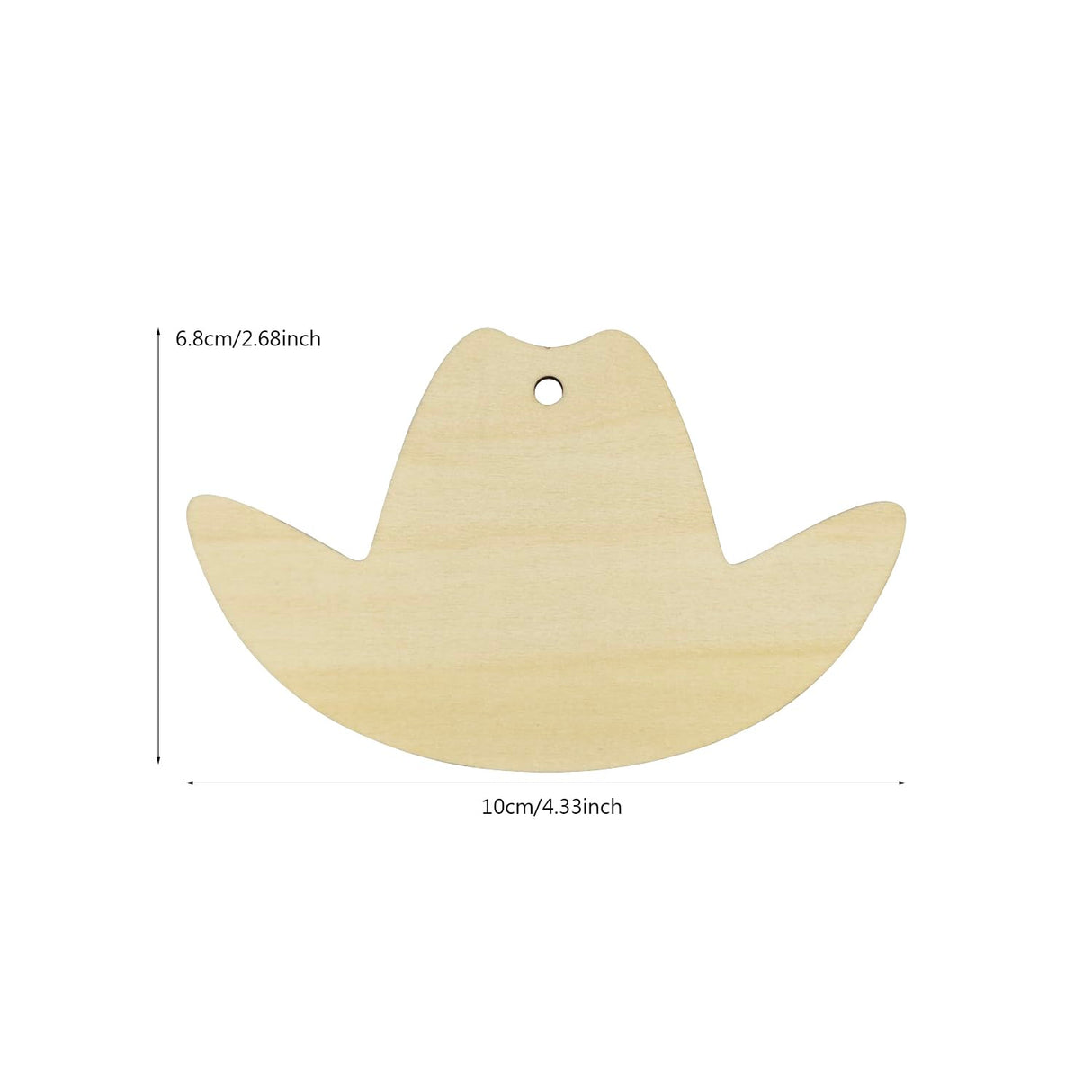 30 Pieces Wooden Cowboy Hat Tags Unfinished Wood Hanging Cowboy Hat Tags Natural Blank Wooden Hat Cutouts Labels DIY Wooden Cowboy Hat Tags with Xonzmmk