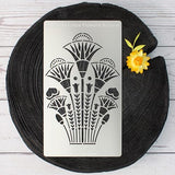 Aleks Melnyk No.459 Metal Stencil, Swirls, Egyptian Lotus Flowers Ancient, Ornament, Patterns, Small Stencil, 1 PC, Template for Wood Burning, Aleks Melnyk