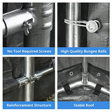 ADVANCE OUTDOOR 8X14 ft Steel Metal Peak Roof Anti-Snow Portable Garage Shelter Storage Shed Carport for Motorcycle Bike or Garden Tools with 2 Roll ADVANCE OUTDOOR