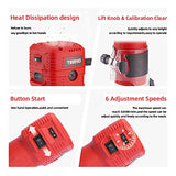 TEENO Wood Router, 650W 110V Compact Router Tools for Woodworking, 32000 RPM Hand Trim Router with 12 Pcs 1/4" Router Bits Set, 6 Variable Speeds, TEENO