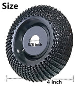 Wood Carving Disc Grinder Wheel Disc 4 Inch Wood Shaping Wheel Wood Grinding Shaping Disc for Angle Grinders with 5/8” Arbor lumfork