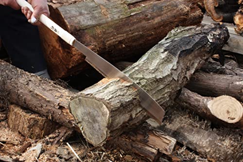 KAKURI Japanese Anahiki Saw for Wood 14" Made in JAPAN, Large Pull Saw for Rough Woodworking, Timbers, Beams, Trees, Logs, Limbs, Thick Branches KAKURI