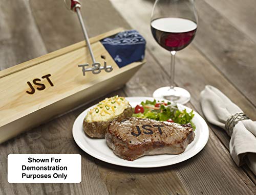 Customisable 4-Letter Branding Iron for Steak, Buns, Wood & Leather by BBQ Fans - WoodArtSupply