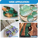 Shabebe Epoxy Resin 16OZ, Super Gloss Epoxy Resin Kit with UV Resistant, Fast Drying Art Resin Clear Casting Resin Epoxy for Art Crafts, Jewelry Shabebe