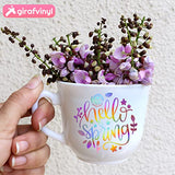 GIRAFVINYL Holographic Vinyl Rose Gold Permanent Vinyl for Cricut - 12" x 12" 6 Sheets Self-Adhesive Vinyl for DIY Decor, Signs, Parties, Gifts & GIRAFVINYL